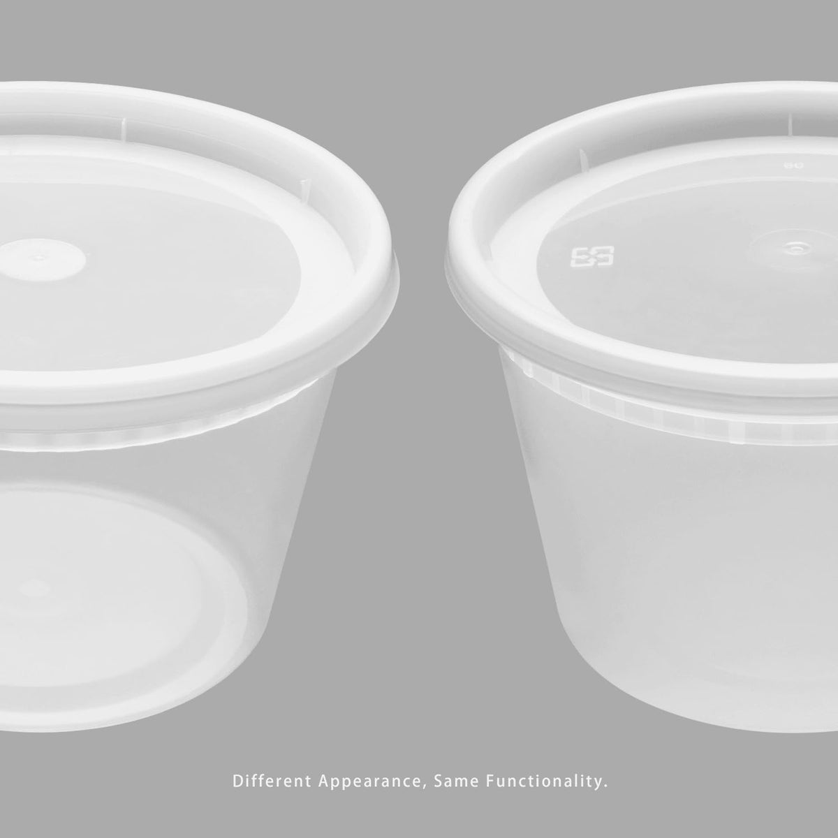 [16oz - 240 ct] Clear PP Injection Molded Round Deli Containers with Lids (FP-IMDC16-PP)
