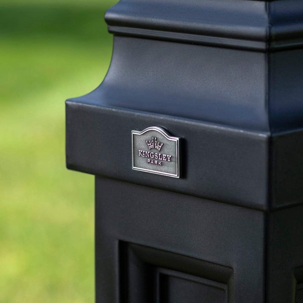 Atherton Mail Post, Mailbox Not Included, Weather Resistant, Large Outdoor Mailbox Post, Made of Durable Plastic
