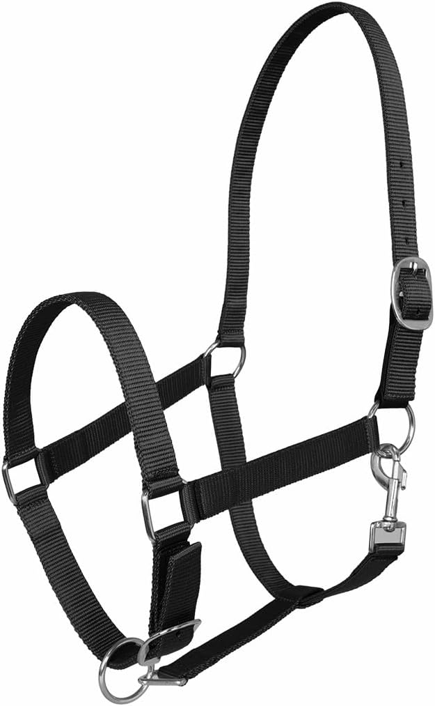 Miller's Adjustable Nylon Halter with Snap and Breakaway Leather