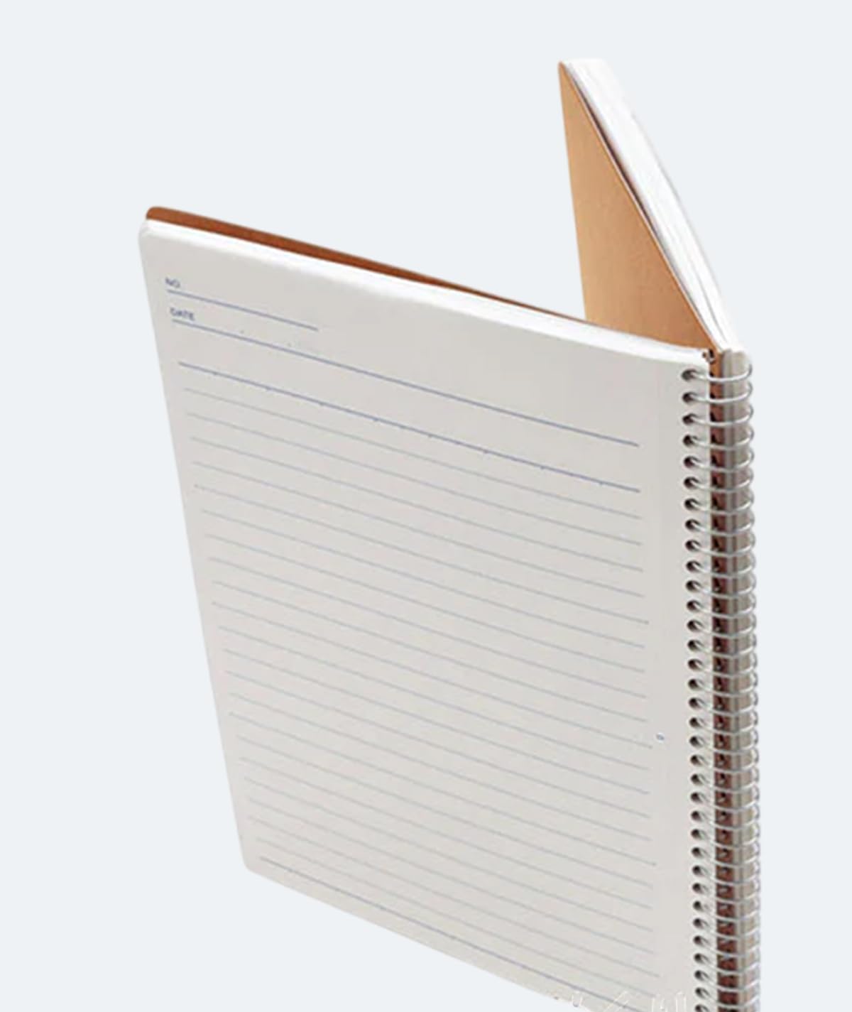 Spiral Note Basic Notebook, 160 Pages, A4, 5mm Graph Paper | 8.27"x11.69" Grid, Kraft Cover, Twin-Wire Bound To Lay