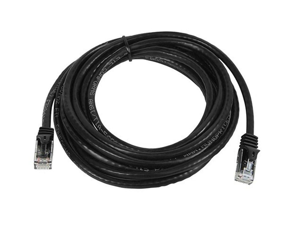 Cat6 Ethernet Patch Cable - Snagless RJ45, 24AWG Stranded Pure Bare Copper Wire, 550Mhz, UTP, 10 Feet, Black
