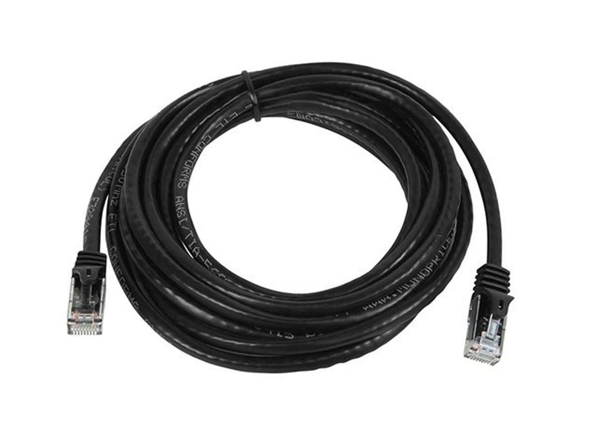 Cat6 Ethernet Patch Cable - Snagless RJ45, 24AWG Stranded Pure Bare Copper Wire, 550Mhz, UTP, 10 Feet, Black