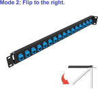 1U Hinged 16 Port Blank Keystone Patch Panel, Steel