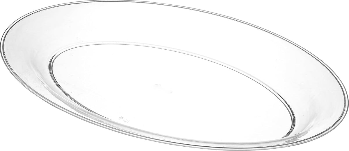 Clear Plastic Oval Serving Trays - Serving Platters Oval Pack of 4