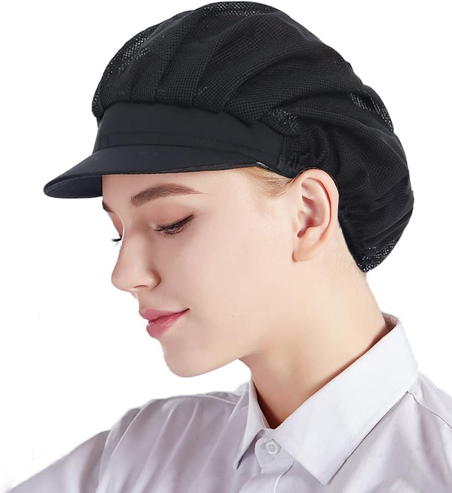 3pcs Chef Hat Kitchen Cooking Chef Cap Food Service Hair Nets