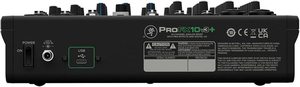 ProFX10v3+ 10-Channel Professional Analog Mixer with USB, Onyx Mic Preamps, GigFX Effects Engine, and Bluetooth |