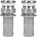 2pk Aluminum 1.5" Camlock Hose Fittings - Type E Cam & Groove, Fittings (Male Adapter x Coupling)