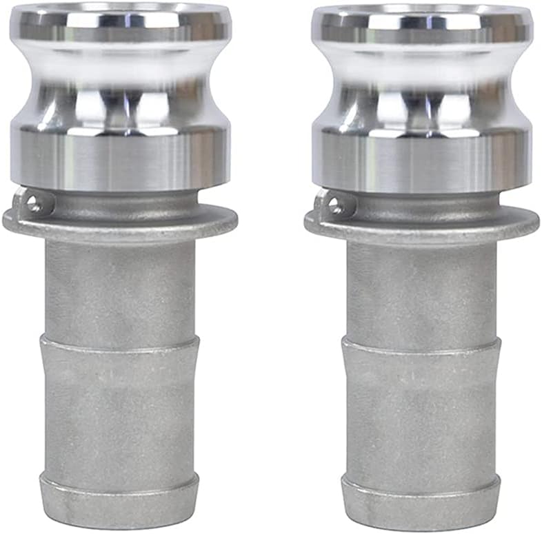 2pk Aluminum 1.5" Camlock Hose Fittings - Type E Cam & Groove, Fittings (Male Adapter x Coupling)