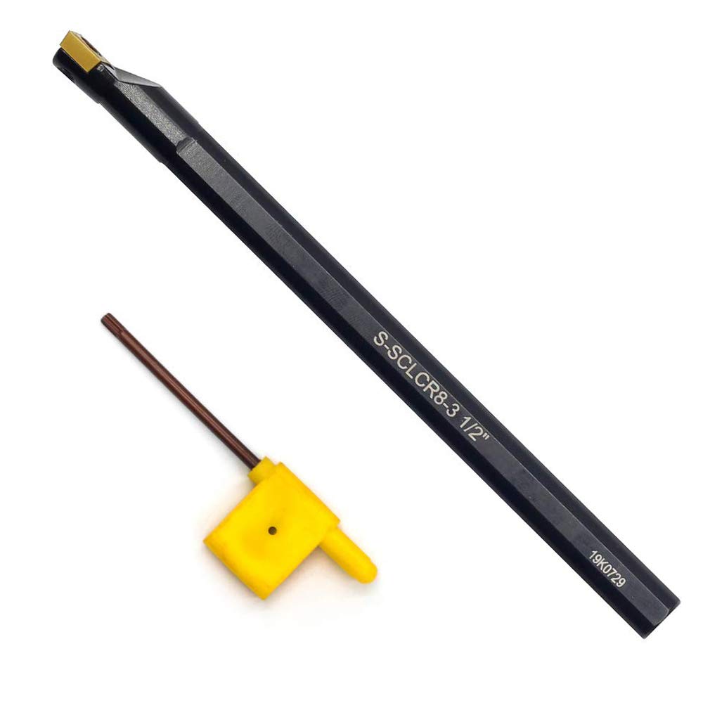 OSCARBIDE 1/2" x 7" Indexable Boring Bar SCLCR,Right-Hand