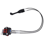 Czomoizc Cable Remote Control Valve Kit,Hydraulic Control Valve Kitwith 2 Spool Valve 80lpm/ 21gpm and 2 Cables Remote Joystick