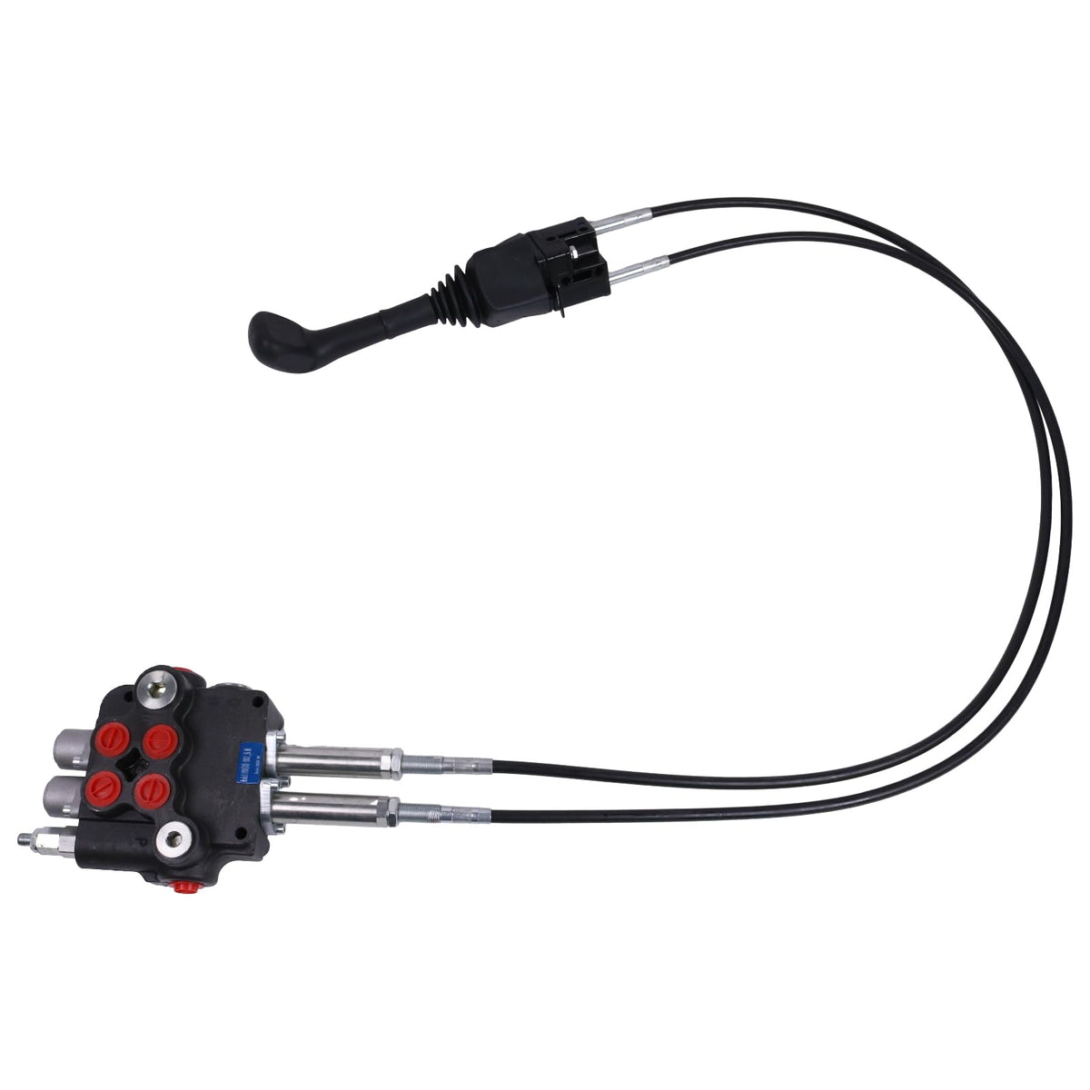 Czomoizc Cable Remote Control Valve Kit,Hydraulic Control Valve Kitwith 2 Spool Valve 80lpm/ 21gpm and 2 Cables Remote Joystick