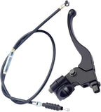 1 Set 7/8" Motorcycle Left Clutch Lever Handle Cable, Heavy-Duty Alloy Handle & Pull Cable for 50-150 cc, Anti-Breakage Anti-Rust Clutch Lever Kit, Replacement for Motorcycles ATVs (Black)