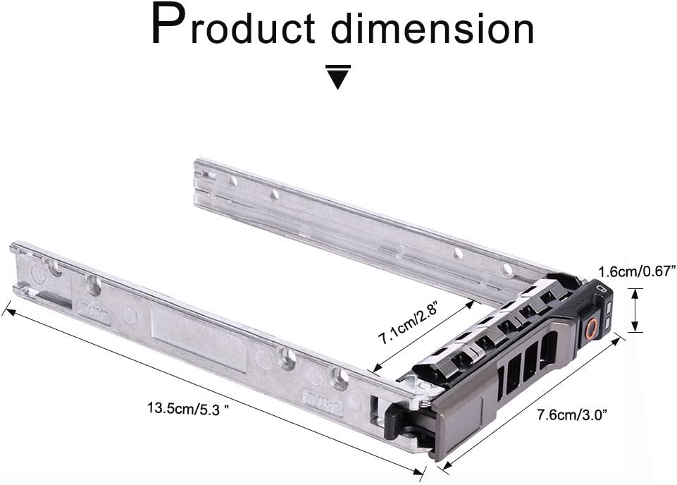 4 Pack 2.5" SAS SATA Hard Drive Tray Caddy for Dell PowerEdge Servers