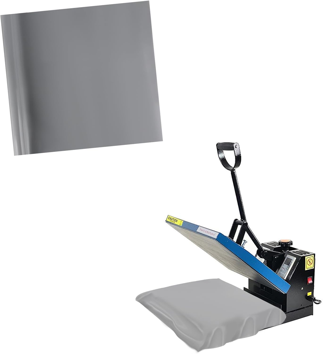 Silicone Heat Press Mat,18" x 22" x 1/32" Thick Cover Sheet,Foam Cover Pad and Double Sided Use Mat for Hat