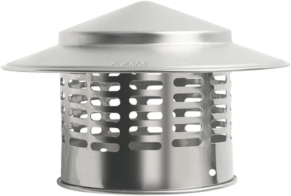 4" Round Chimney Caps, Tapered Top Chimney Cap with Screen, All Weather Chimney Caps Roof Top Round Roof Vent