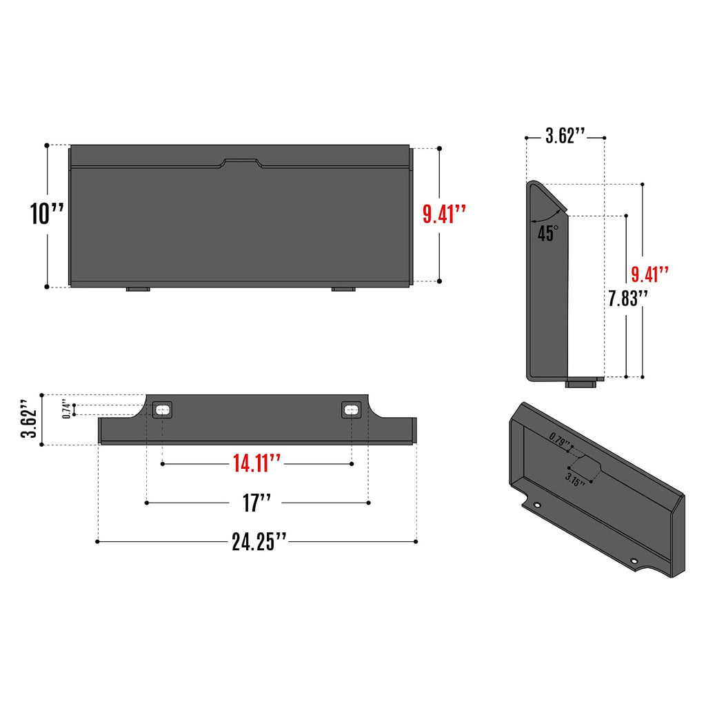 20'' Cutting Depth Mini Skid Steer Trencher Attachments, TR20