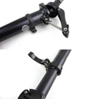 Left Folding Bike Stem 25.4mm with Teeth Adjustable Height Black
