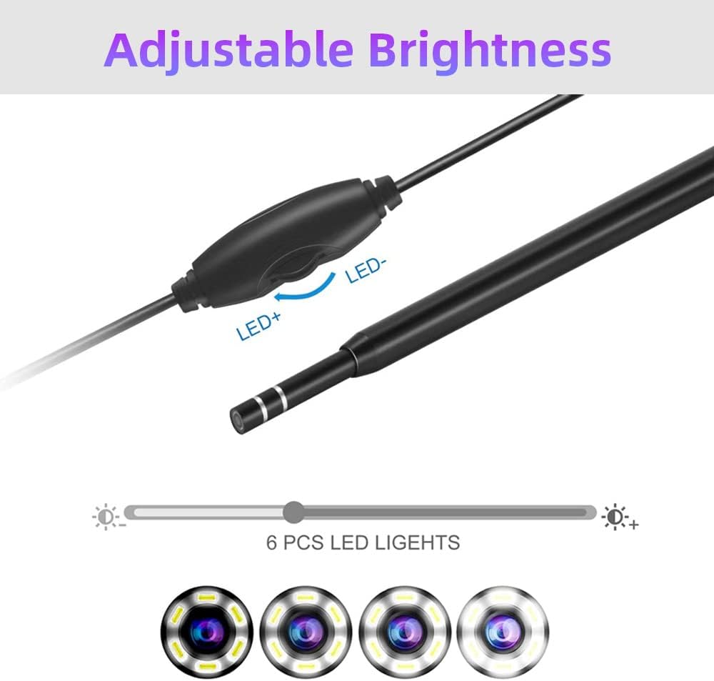 Ear Wax Removal Tool Kit, Ear Otoscope Cleaning Tool with Light Camera, HD Ear Digital Endoscope Ear Pick Equipped