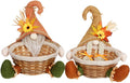 Fall Decorations - Thanksgiving Gnome Dolls Set of 2 Harvest Plush Doll with Basket Storage Autumn Boy Girls Gnome