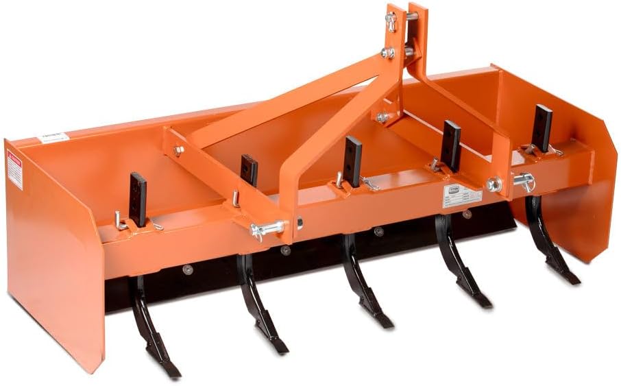 Titan 4' - 7' Box Blade Tractor Attachment Category 1 Cat 0 Scarifier Shank