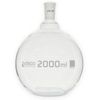 Flat Bottom Boiling Flask, Borosilicate Glass, 2000 ml, 24/40 Joint