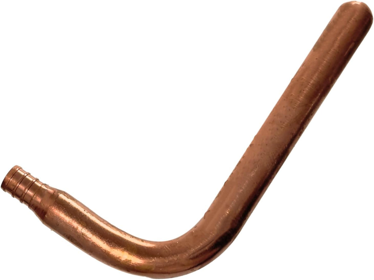 10 Pack 1/2'' Pex Stub Out Elbow 3-1/2'' x 6'', Brass, Copper, 0.5 Inch