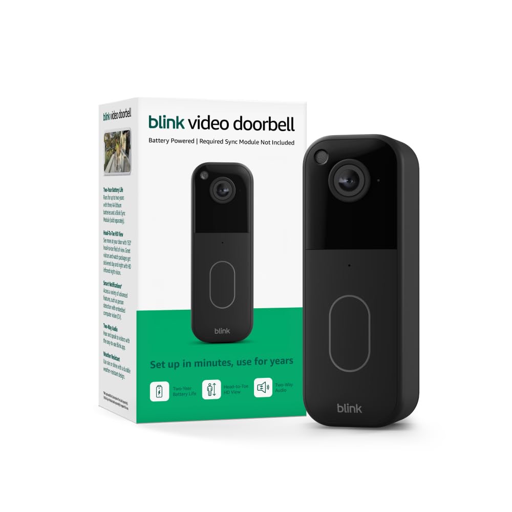 Video Doorbell – Head-to-toe HD view, two-year battery life, and simple setup. Required Sync Module not included –