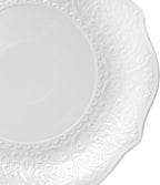 Set of 6 Salad Plate, 8 Inch Porcelain Dessert Serving Plates, Embossed Printing Small Dinner Dish for Pancakes