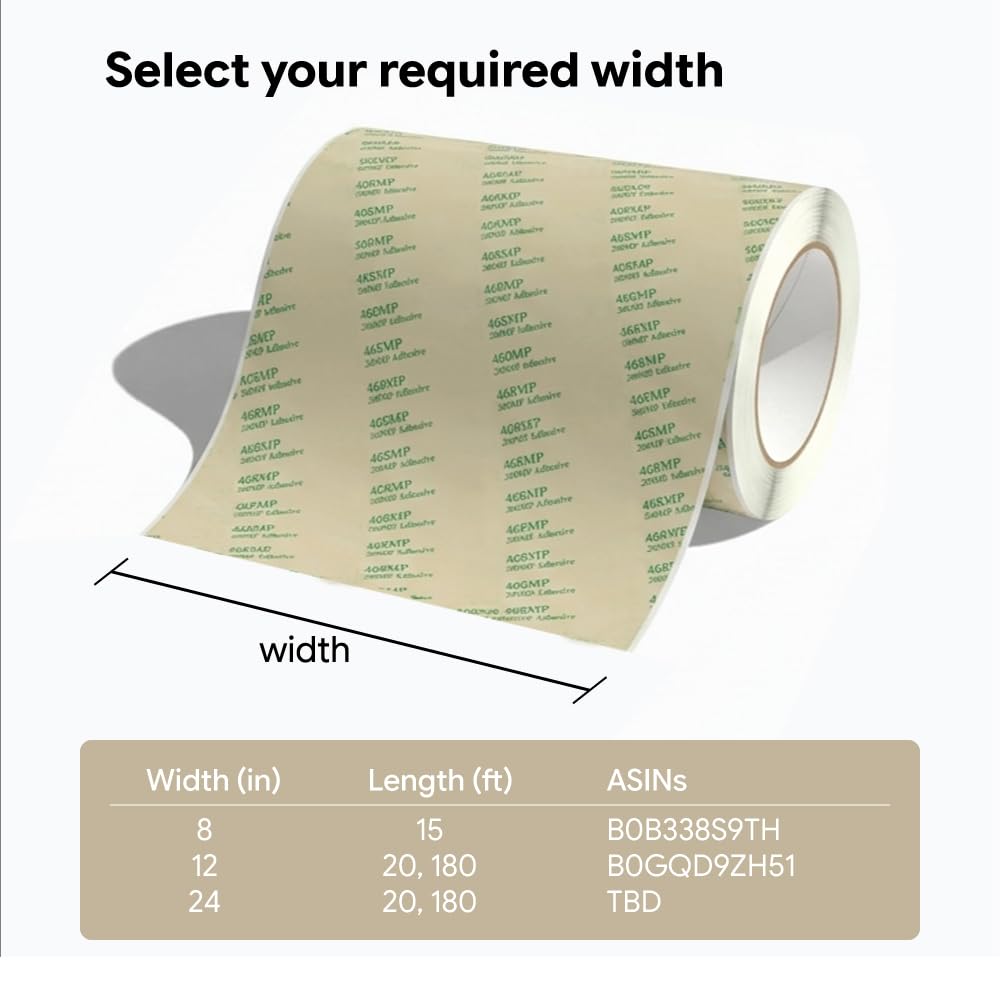 468MP Double Sided Adhesive Transfer Tape Roll 12 in x 20 ft