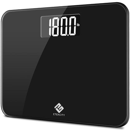 Digital Body Weight Bathroom Scale, 440 lb Extra Wide Platform | Accurate and Safe Weighing, Large Easy-to-Read