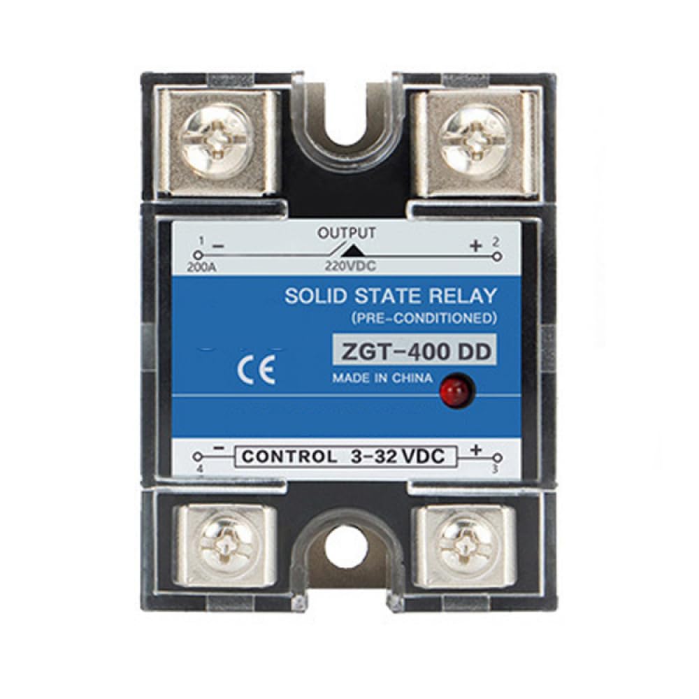ZGT-150DD Single-Phase Solid-State Relay High Current DC Control DC SSR Switch Module, Control Voltage 3-32VDC, Output Voltage 600V, Maximum Load Current 150A