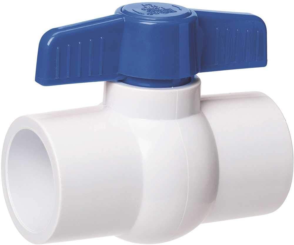 Homewerks 1/2-Inch PVC Schedule 40 Ball Valve, Solvent, Blue