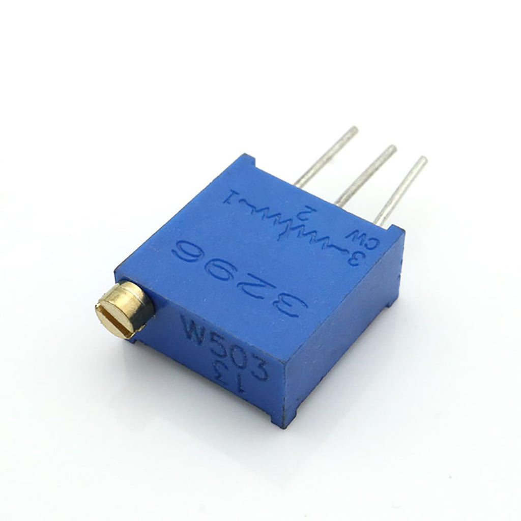 20PCS 3296W Trim Pot Trimmer Potentiometer 10K Ohm Multiturn Trimmer Potentiometer Variable Resistor High Precision Potentiometer 3296W Potentiometer, Blue
