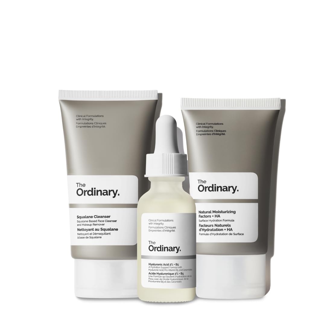 The Daily Set, Daily Skincare Routine with Squalane Cleanser, Hyaluronic Acid 2% + B5, and Natural Moisturizing