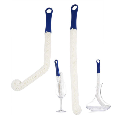 Bottle Cleaning Brush 2 Pack, Flexible Scourer for Decanters Glasses