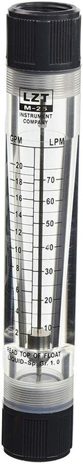 2-20GPM Water Tube Design Liquid Flowmeter Measure 1"PT Dia Input