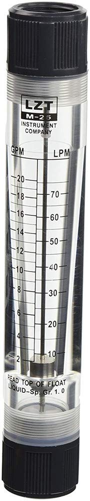 2-20GPM Water Tube Design Liquid Flowmeter Measure 1"PT Dia Input