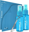 Sparkle Anti-Reflective Safe Lens Cleaner & Repair Kit – (2) 1oz Glasses Cleaner Spray, (2) Microfiber Cloth &
