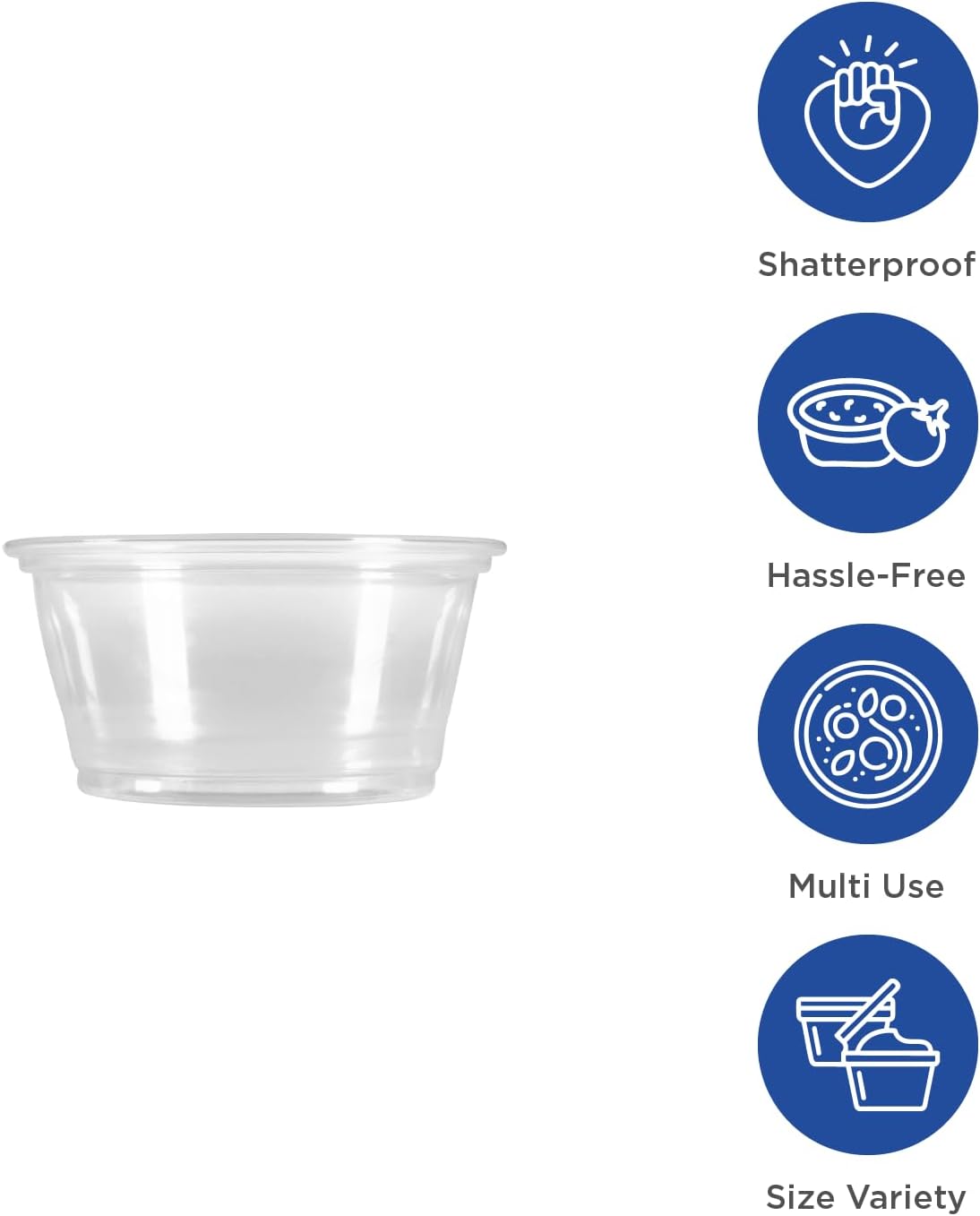 FP-P200-PP 2 oz. PP Portion Cups - Clear (Case of 2500)