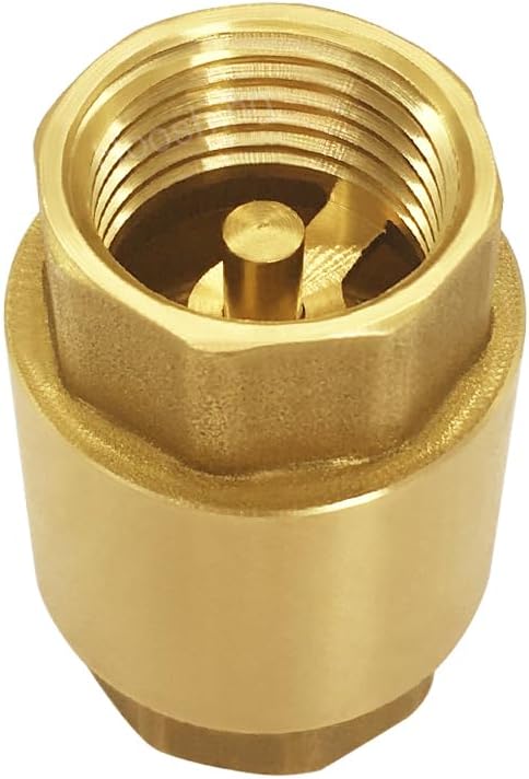 Hooshing 2PCS Spring Check Valve 1/2" NPT Female Thread Backflow Preventer