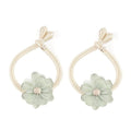 Lotus Flower Curtain Tiebacks Holdbacks, Green
