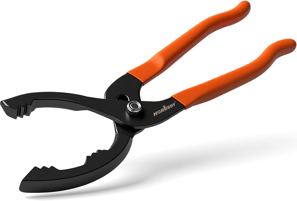 12" Adjustable Oil Filter Pliers, Adjustable Oil Filter Wrench Removal Tool (Orange)
