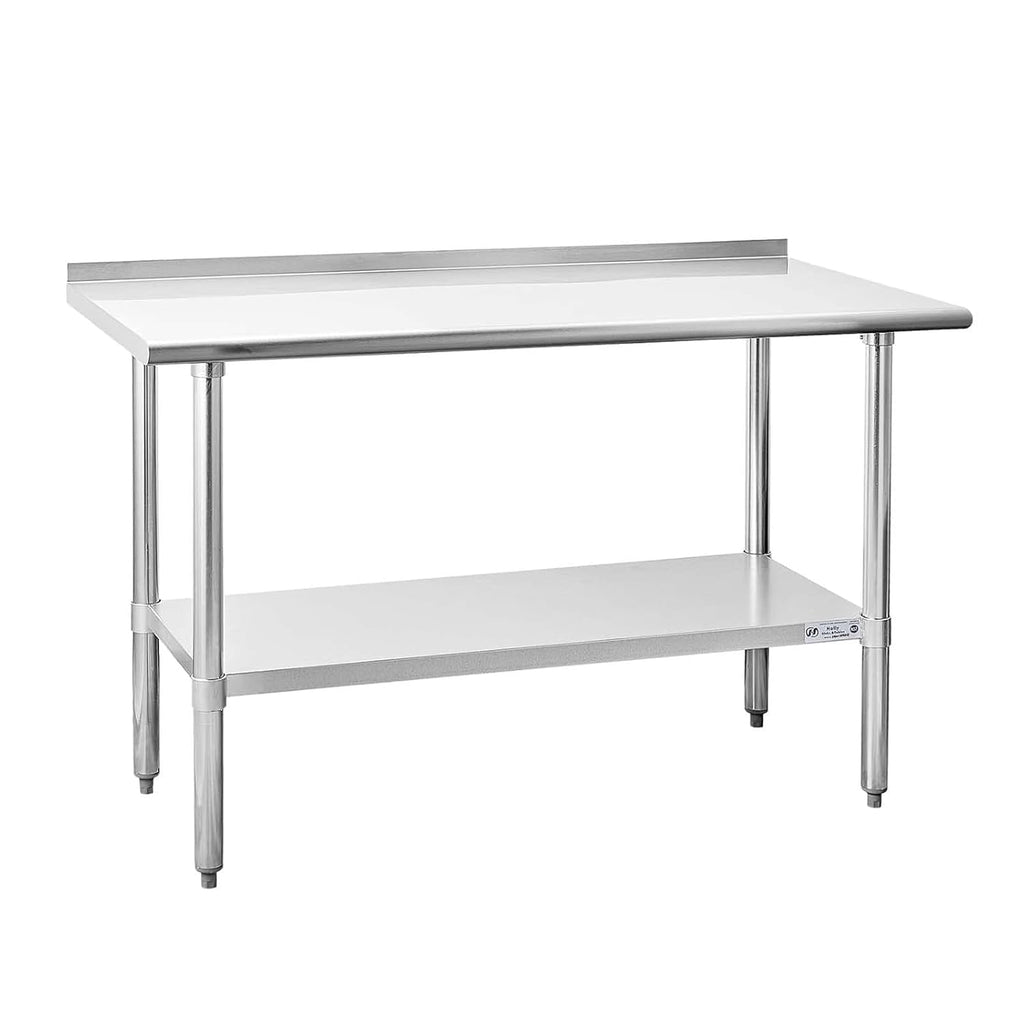 Hally Stainless Steel Table for Prep & Work 24" x 60" with Backsplash NSF