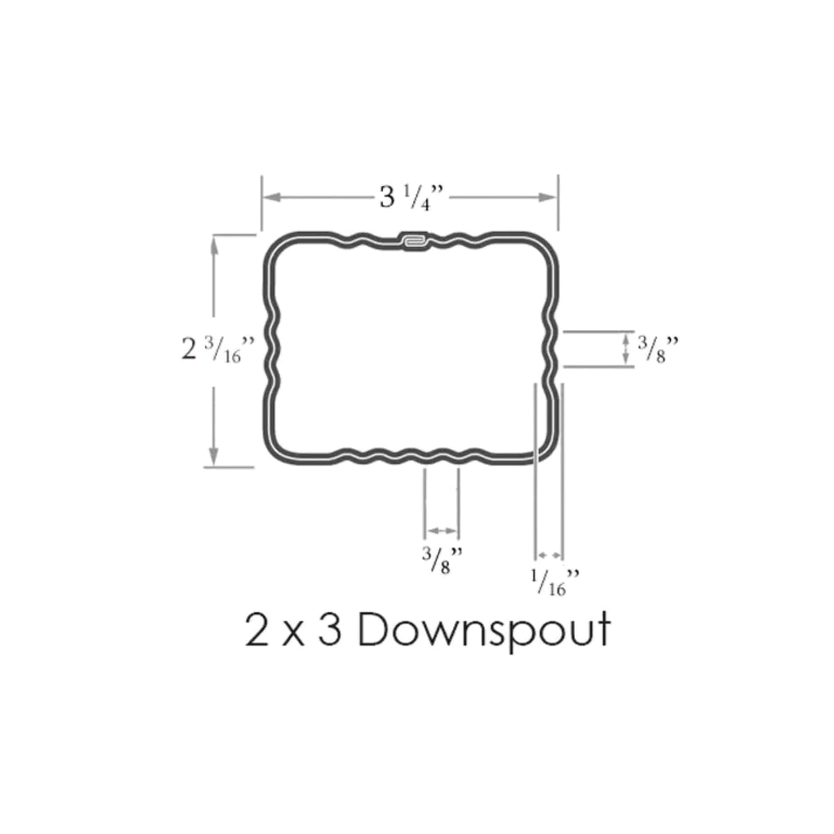 Basic Downspout Diverter for Rain Barrels (2x3), Made in the U.S.A. (Low Gloss White)