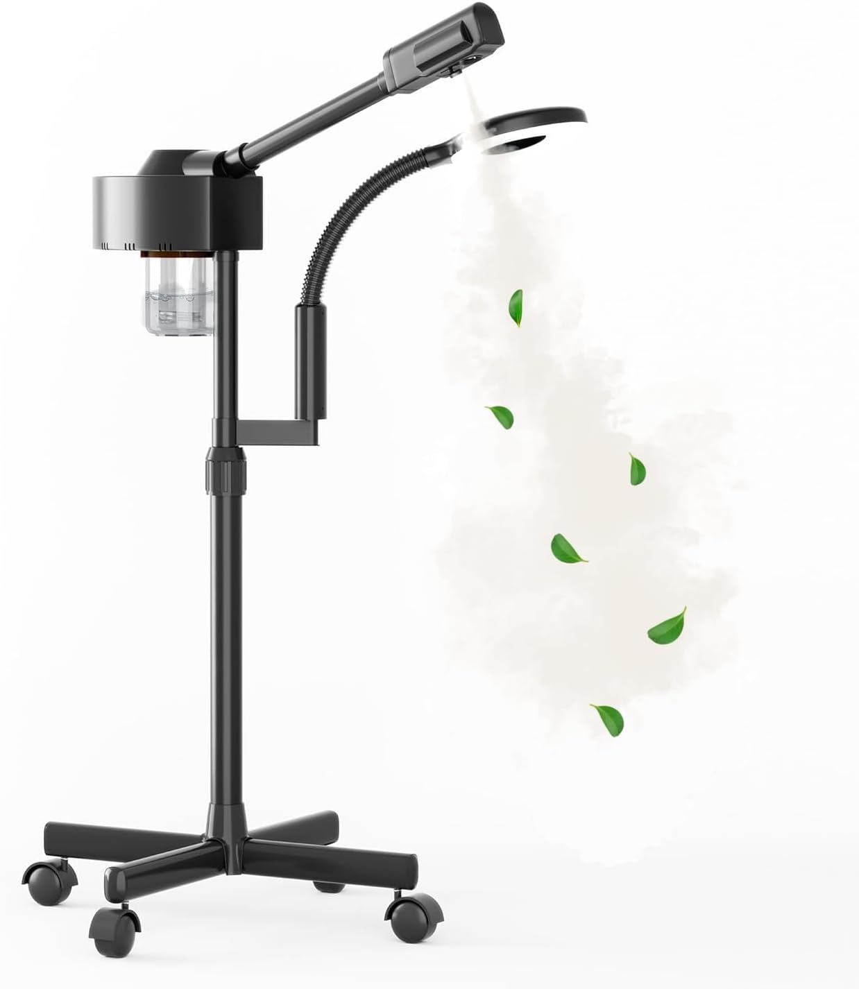 Professional Facial Steamer with Ozone & Magnifying Lamp | 2-in-1 Hot Steam for Salon Home Spa,Face Esthetician Steamer.