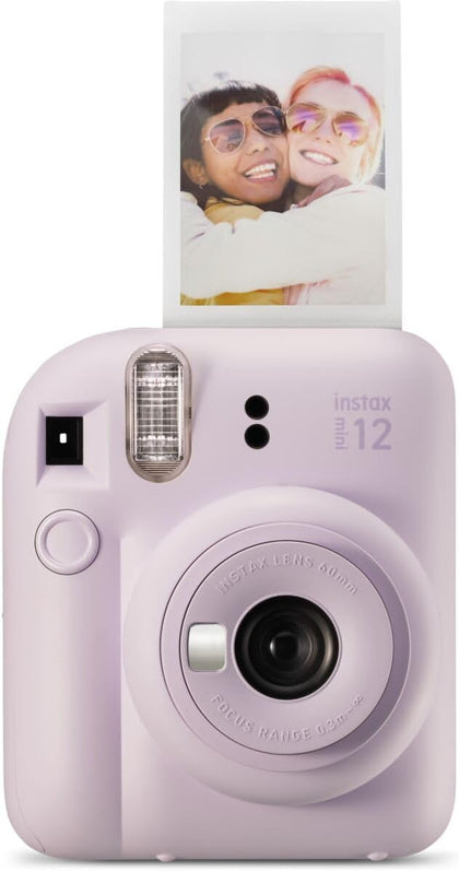 Instax Mini 12 Instant Camera - Lilac Purple | Automatic exposure with selfie mirror and parallax correction for