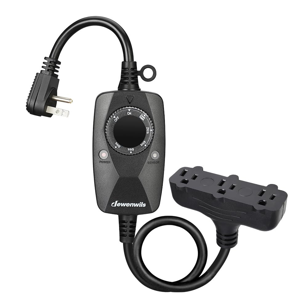 Light Timer Outdoor Weatherproof with 2 FT Extension Cord