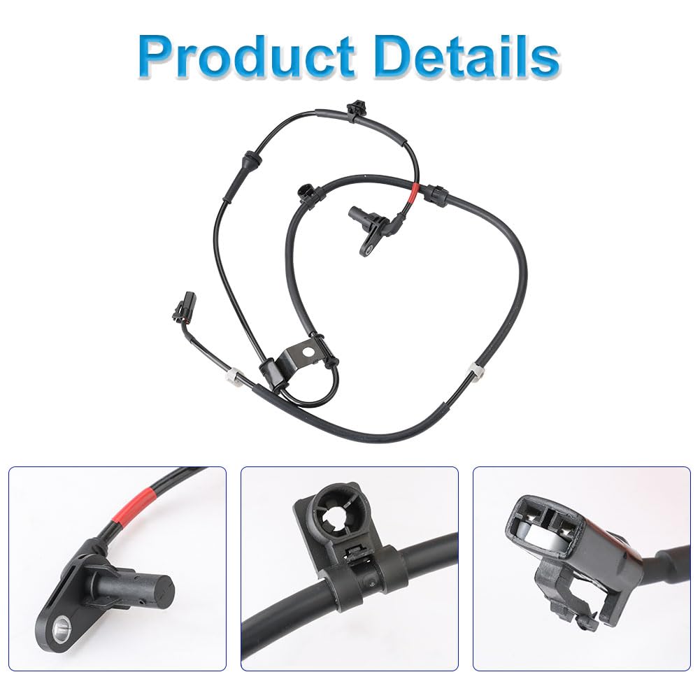 2 Pcs Front ABS Wheel Speed Sensors Replacement for 956702W000 956712W000
