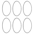uxcell 6Pcs AS-045 Nitrile Rubber O-Rings 4" ID 4-1/8" OD 1/16" W