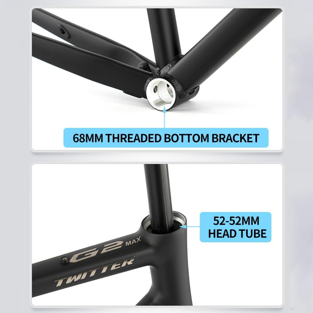 700C Gravel Road Bike Frameset 45cm 48cm 51cm 54cm 57cm Aluminum Alloy Disc Brake Frame F12*100MM R12*142mm Thru-Axle